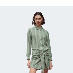 ZARA TIED SHIRT DRESS
